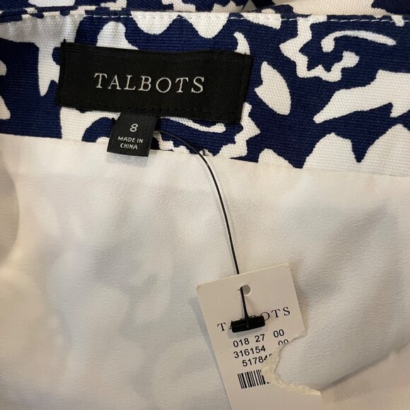 Talbots‎ Floral Cotton A Line Skirt Size 8 Modest Classic Vacation Coastal NWT - Picture 7 of 8